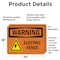 Signmission Electric Fence With Symbol OSHA Warning Sign, Vinyl Decal, 24in W x 18in L, 2PK OS-2PACK-WS-D-1824-L-12088 - alternate 2